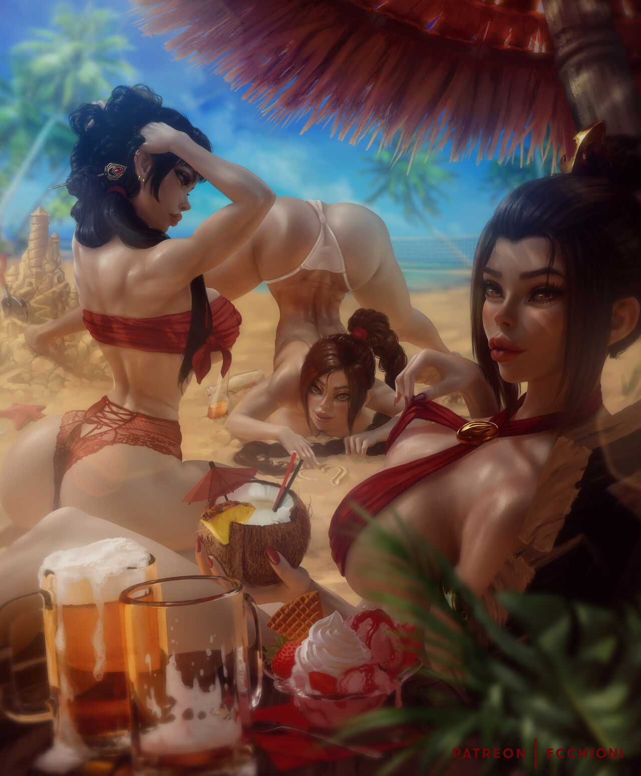 Fire Nation Girls page 1 full