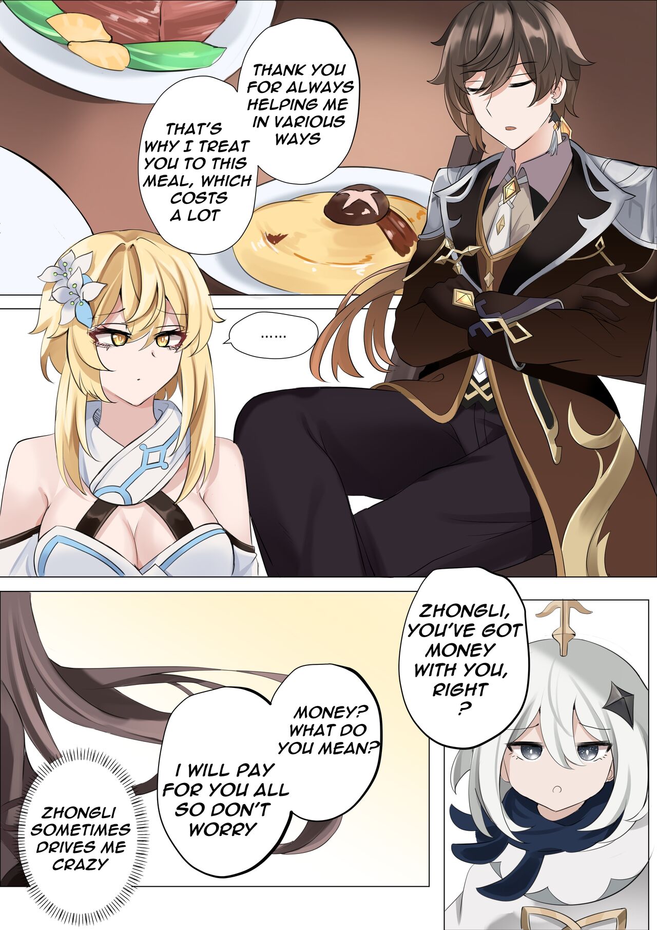 Contract  - A Hu Tao x Zhongli Hentai Comic page 2 full