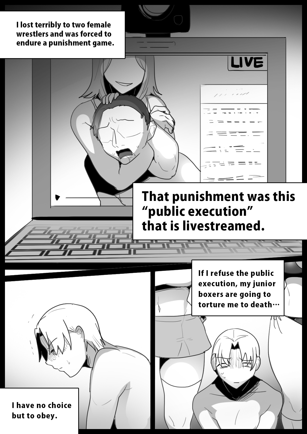 Publically punished and trampled by two large-breasted wrestlers page 2 full