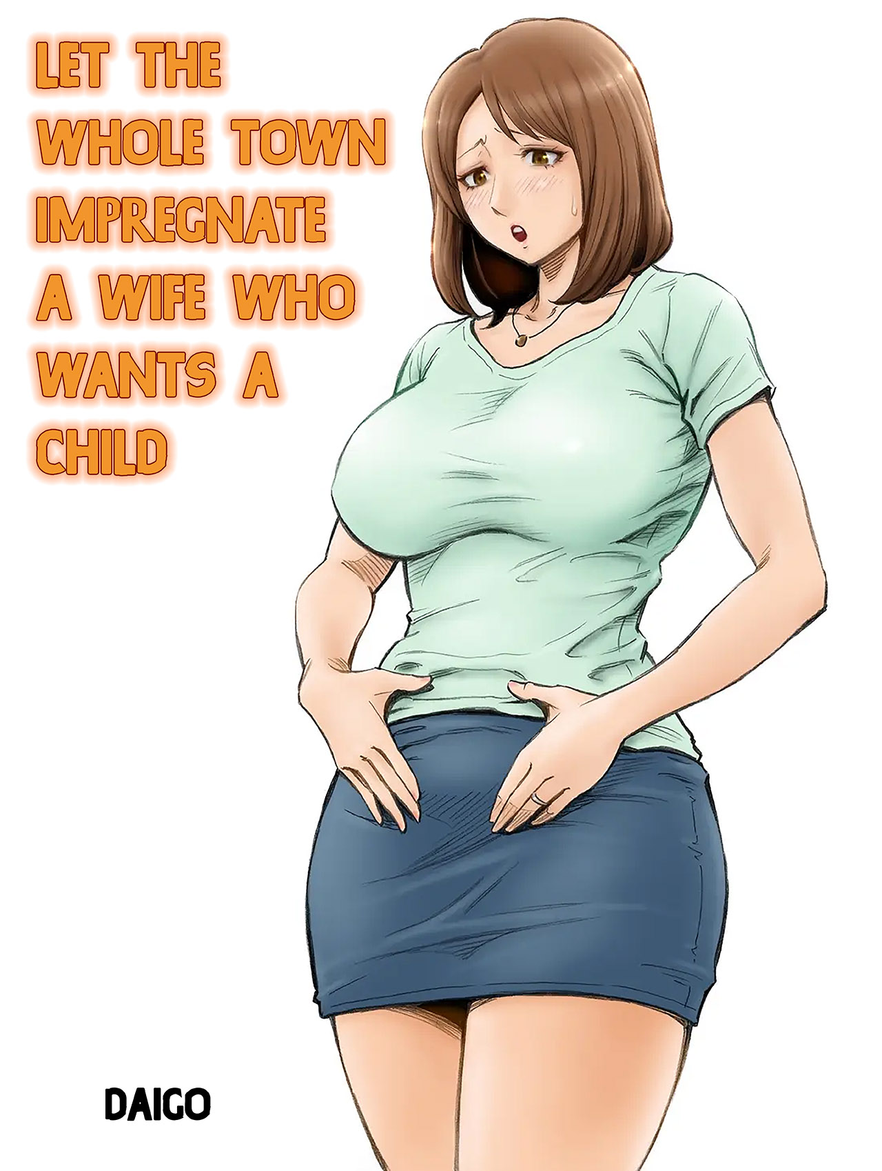 Aka-chan ga Hoshii Hitozuma o Chounai Minna de Haramaseyou | Let The Whole Town Impregnate A Wife Who Wants A Child page 1 full