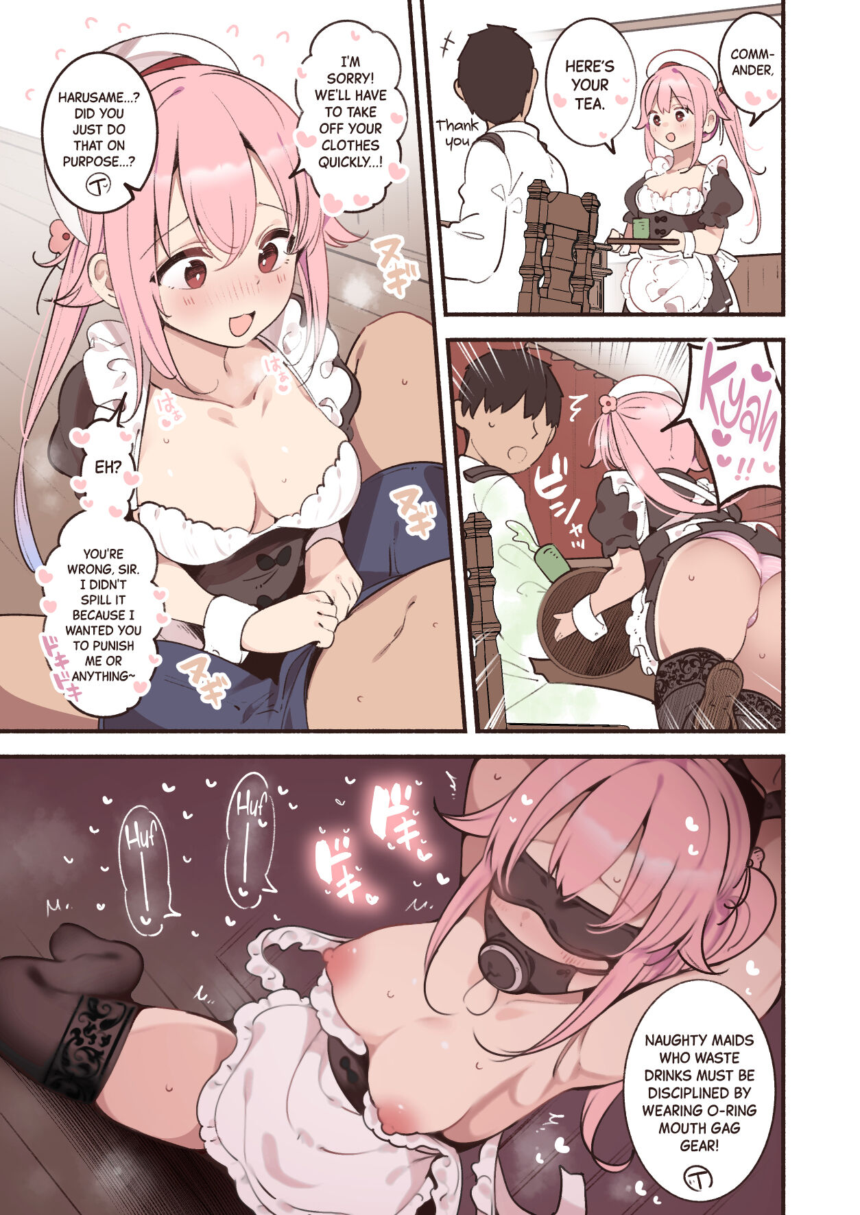 HarusaMaid ni Oshioki Imarachio | HarusaMaid's Deepthroat Punishment page 2 full