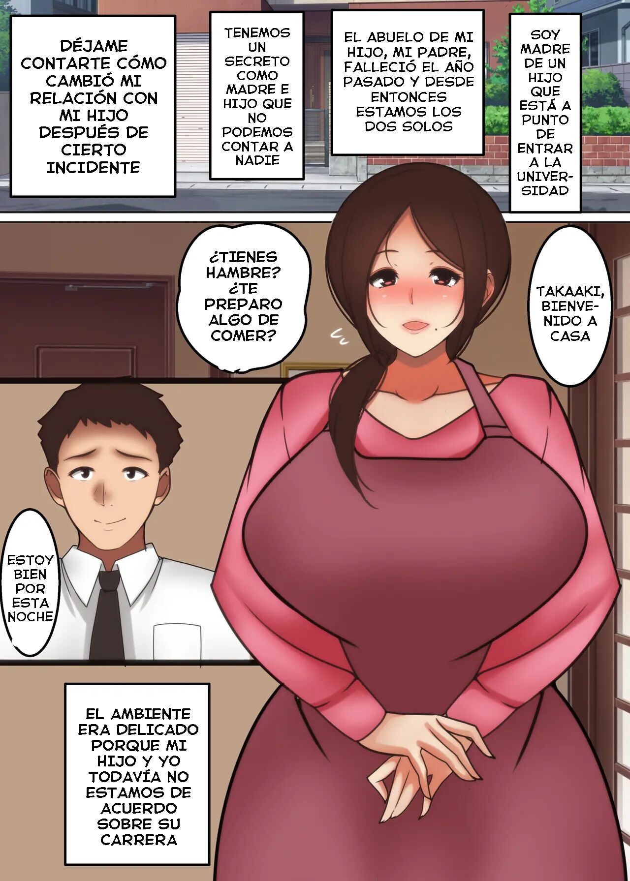 Haha ga Midara ni Aegu Toki 2 ~Shinjou-ke no Boshi Jouji~ | Cuando Mamá Gime Lujuriosamente 2 ~El Asunto Madre-Hijo de la Familia Shinjo~ page 2 full