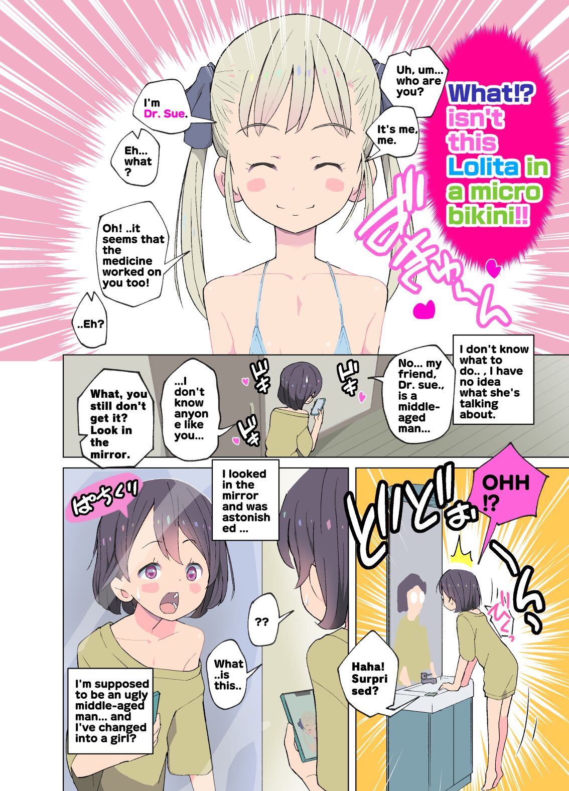 Middle-aged Man TS To Girl &amp; Got Along With A Yuri Girl page 8 full