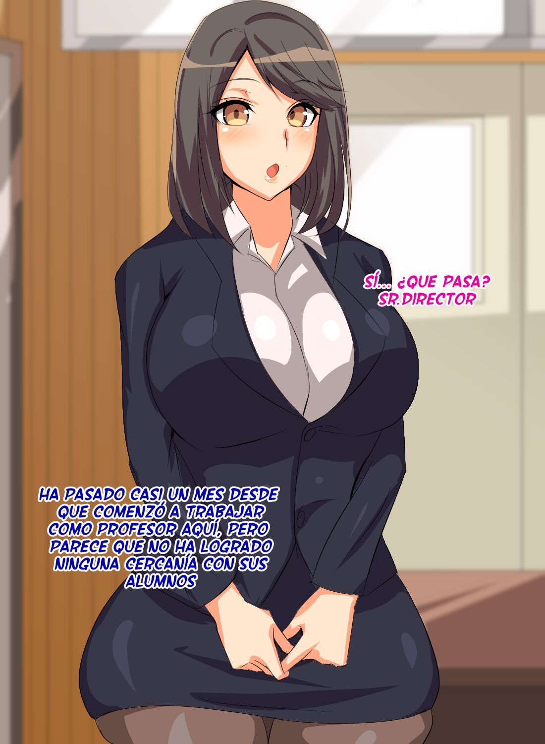 Dosukebe Inran Onna Kyoushidou - Muttsuri Sukebe na Shinnin Kyoushi ni Tokubetsu Kyoushuu | ¡El Entrenamiento Especial Para Convertir A La Nueva Maestra En Una Ninfómana Amante Del Sexo! page 4 full