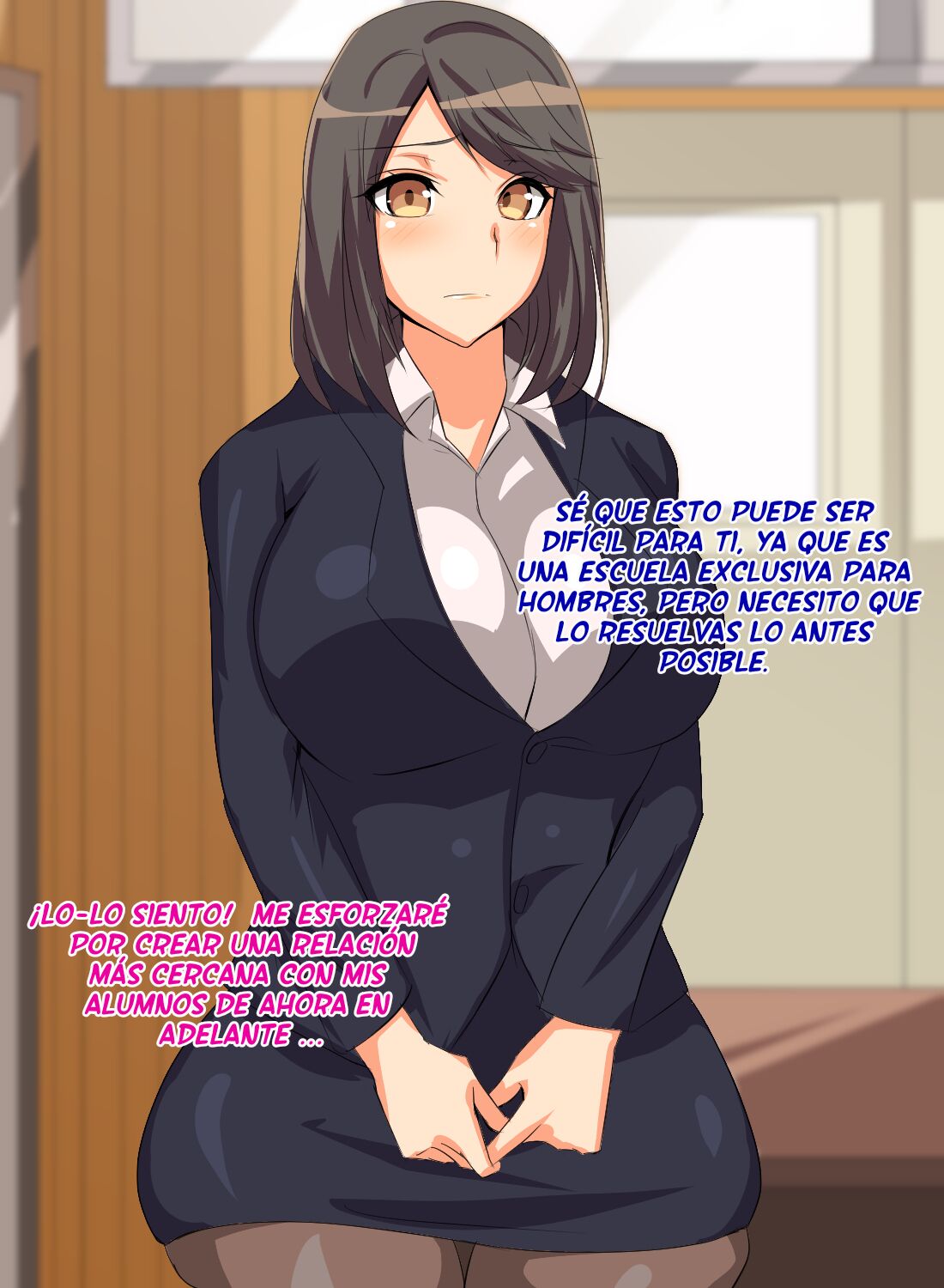 Dosukebe Inran Onna Kyoushidou - Muttsuri Sukebe na Shinnin Kyoushi ni Tokubetsu Kyoushuu | ¡El Entrenamiento Especial Para Convertir A La Nueva Maestra En Una Ninfómana Amante Del Sexo! page 5 full