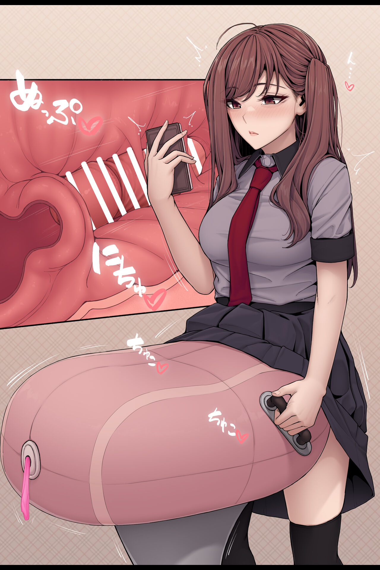 Gihindai de sagyō-teki ni sei shori shi teru  futanari-chan | A futanari staying cool as she relieves her sexual urges page 2 full