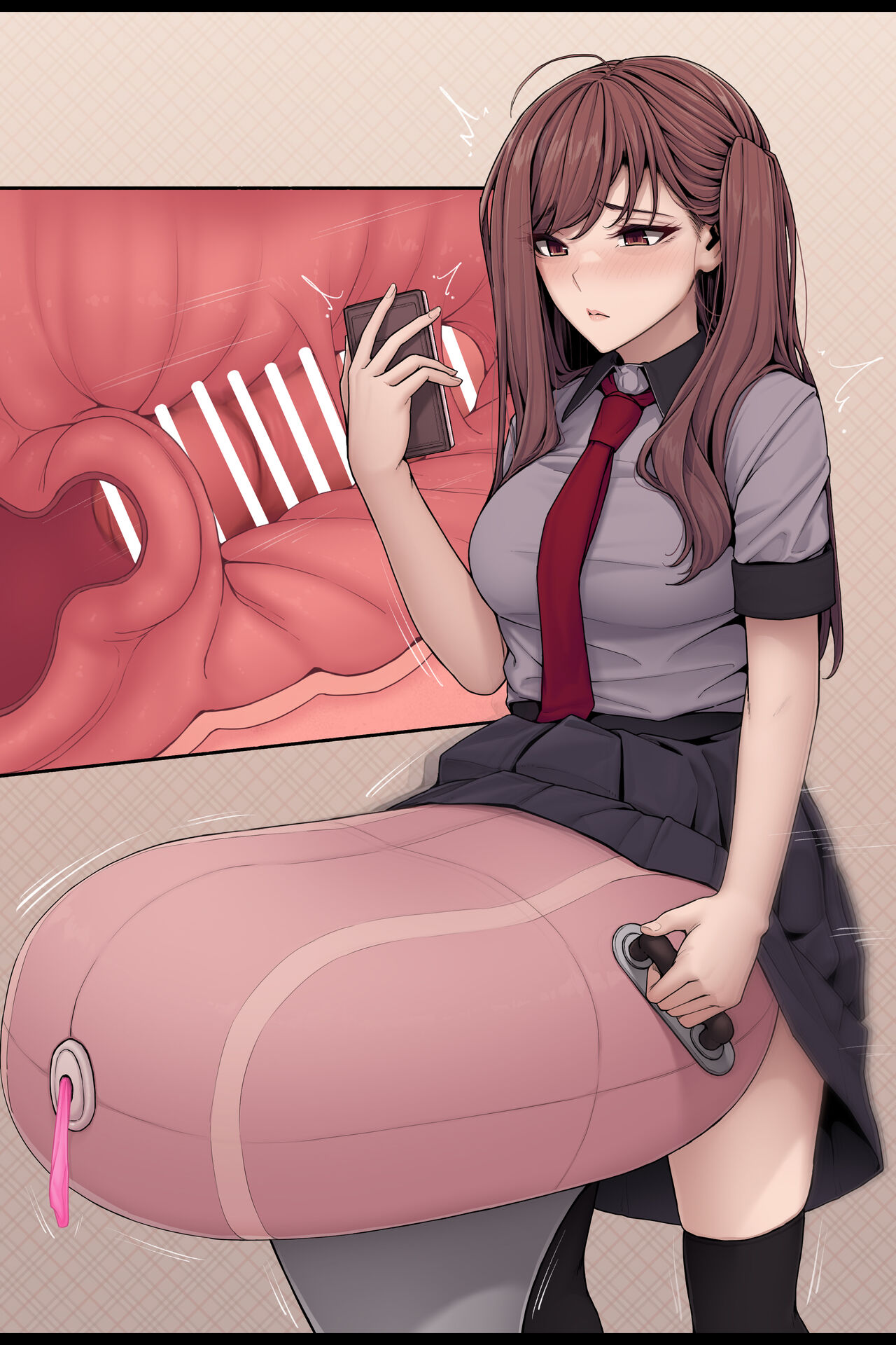 Gihindai de sagyō-teki ni sei shori shi teru  futanari-chan | A futanari staying cool as she relieves her sexual urges page 9 full