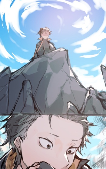 Emilia comforts Subaru cover