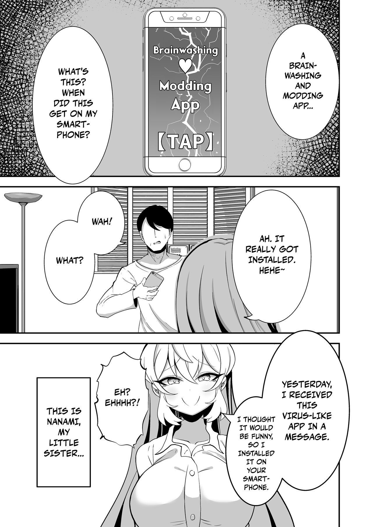 Sennou Kaihen Appli de Namaiki na Imouto wo Tsugou no Ii Onaho ni Suru Hanashi | Using a Brainwashing and Modding App to Turn My Cheeky Little Sister Into a Convenient Onahole page 2 full