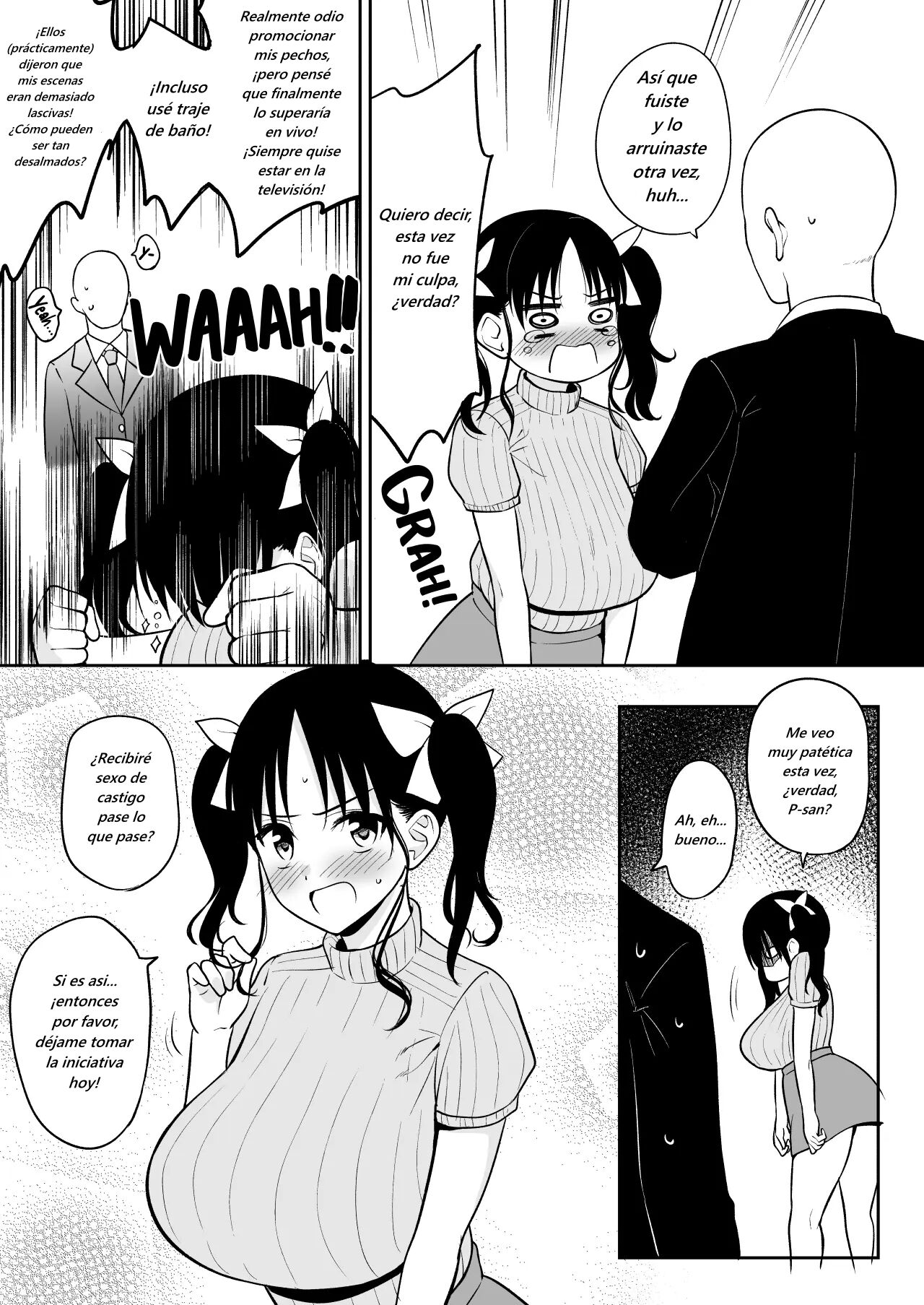 Sensitive Sugite Chijouha Shutsuen ga Hakushi ni Nattanode P-san ni Nagusame Sex shite Morau Chounyuu Chika Idol-chan page 2 full