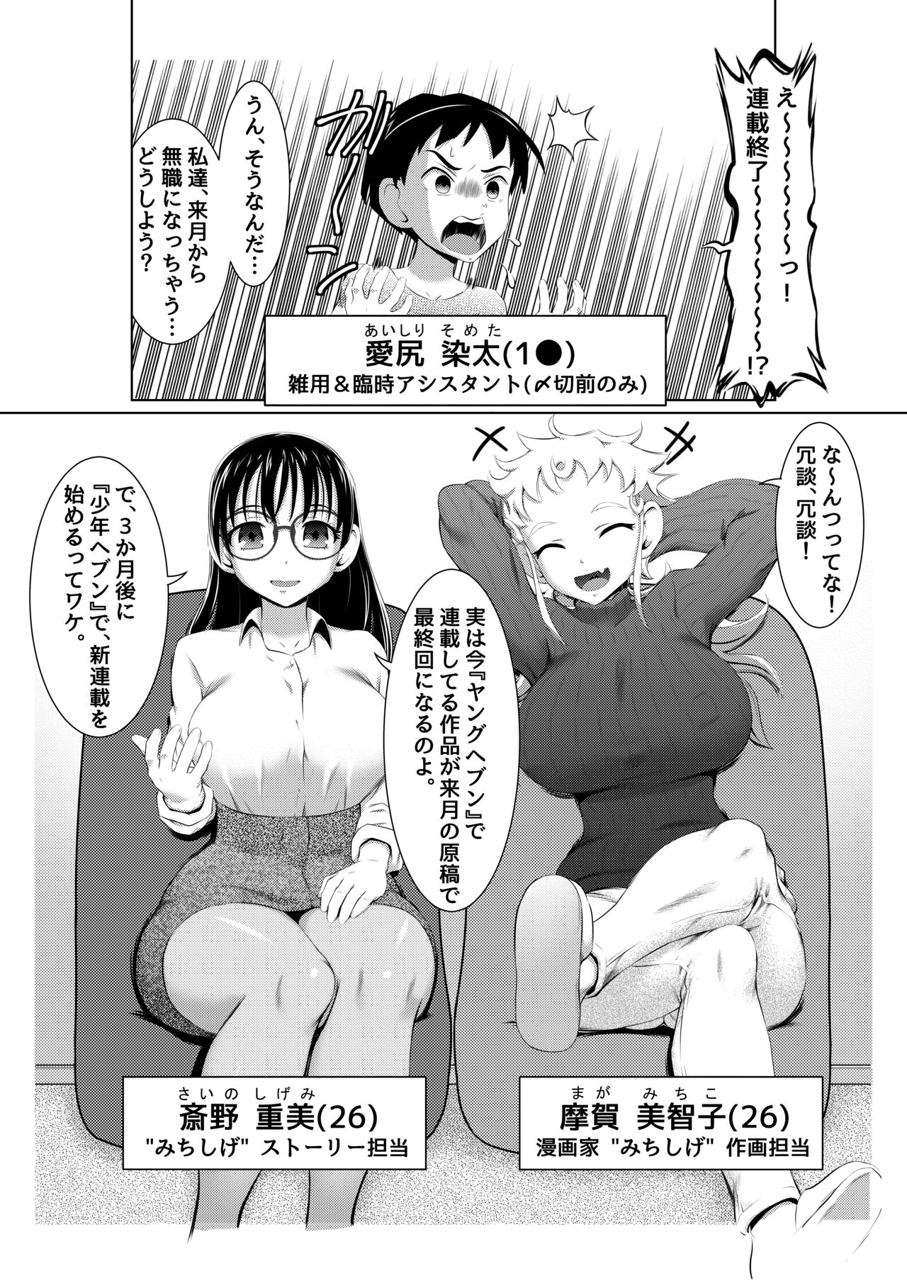 Ecchi na Onna Mangakka Combi 2 "Rensai Junbi wa Kitsui no da!" page 2 full