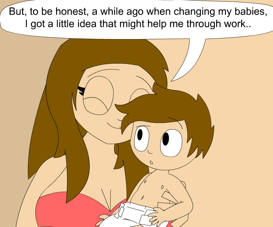 Diaper Waitress and rollerskates page 3 full