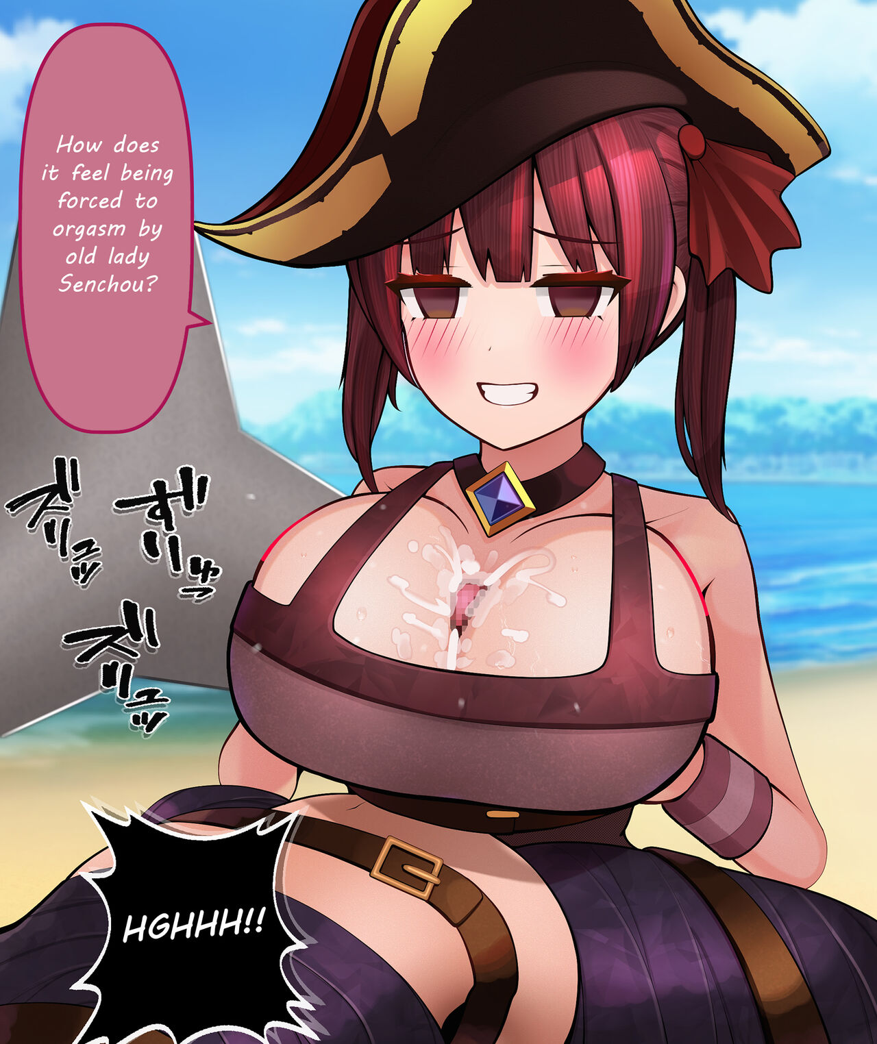 Captain Houshou Marine gives a shota a glans-crushing paizuri and doesn't let him out page 3 full