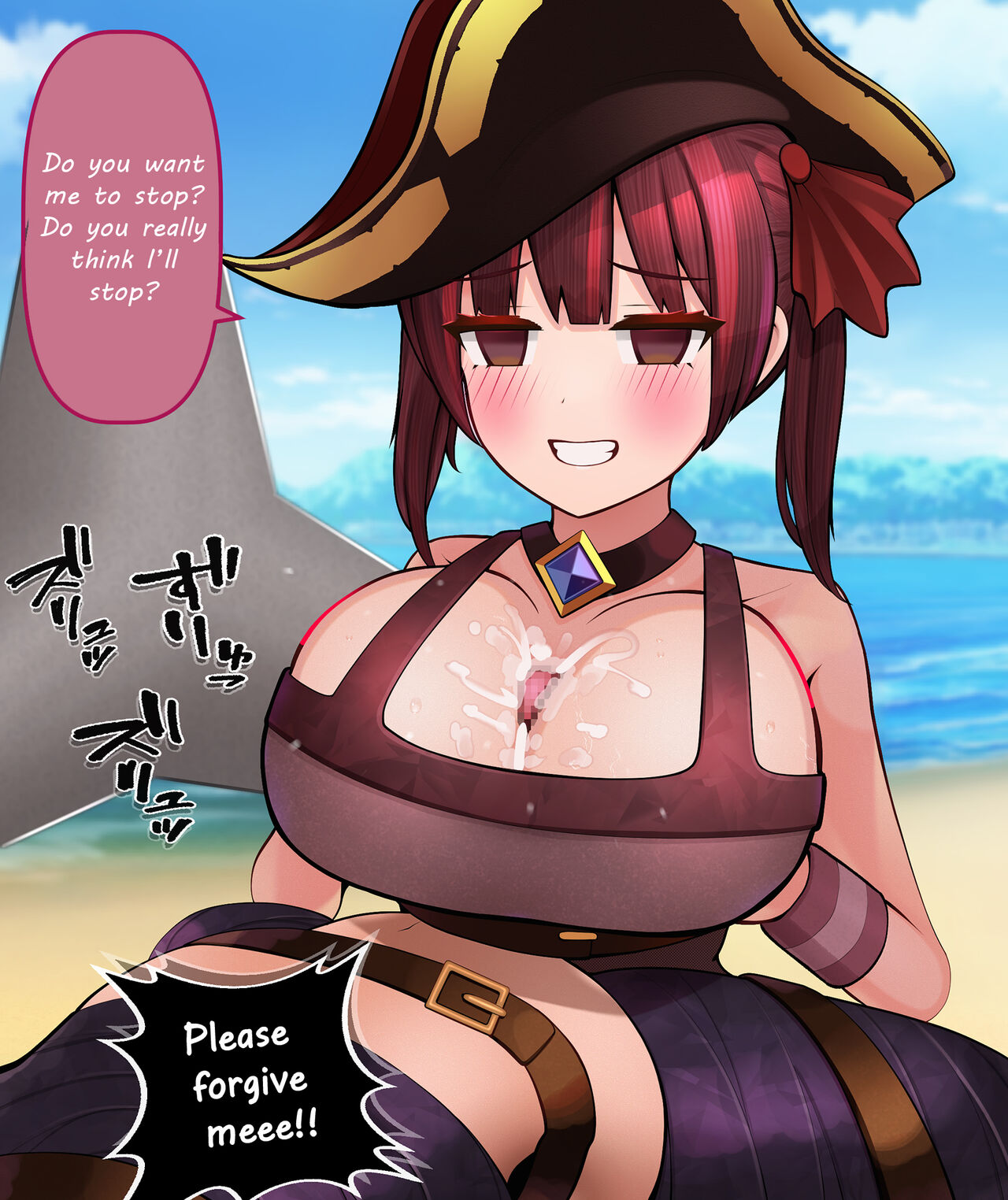 Captain Houshou Marine gives a shota a glans-crushing paizuri and doesn't let him out page 4 full