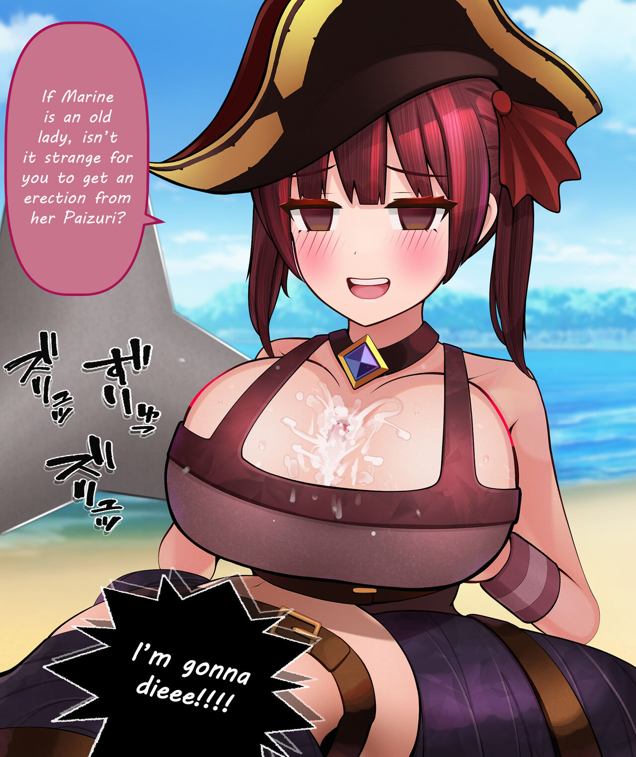 Captain Houshou Marine gives a shota a glans-crushing paizuri and doesn't let him out page 6 full