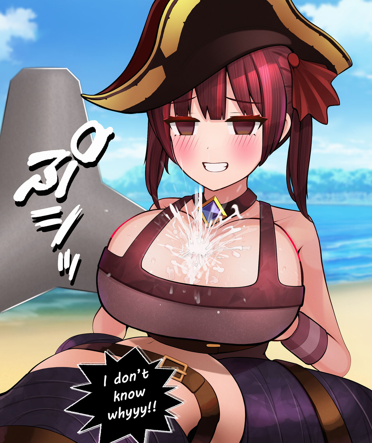 Captain Houshou Marine gives a shota a glans-crushing paizuri and doesn't let him out page 7 full