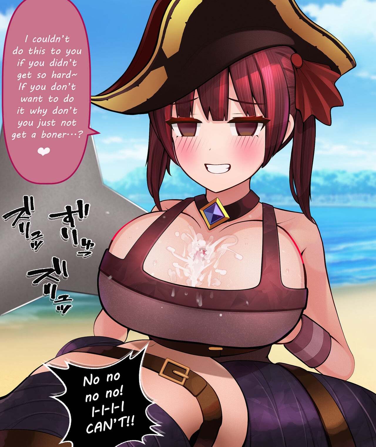 Captain Houshou Marine gives a shota a glans-crushing paizuri and doesn't let him out page 8 full