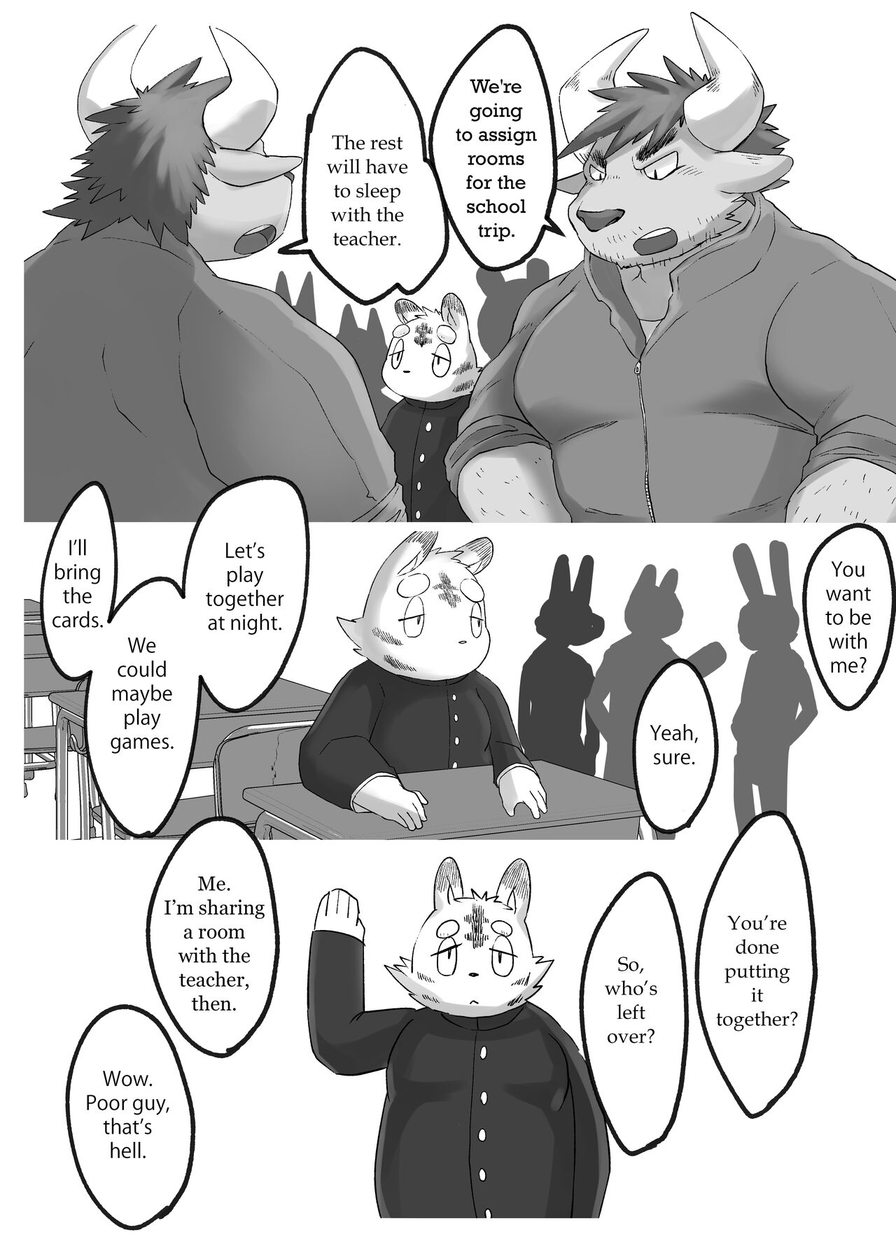 Muscular Bull Teacher &amp; Chubby Tiger Student 3 page 2 full
