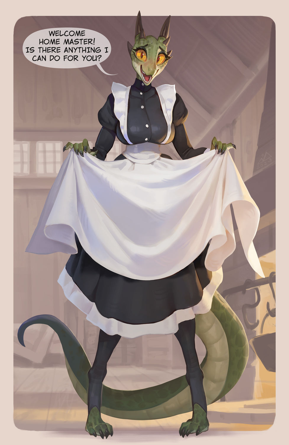 Argonian Maid Strip Game page 1 full