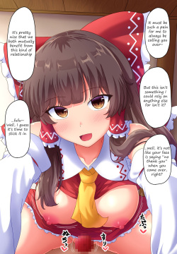 SeFri-teki na Kankei no Reimu ni Norareru Hanashi | A story about being ridden by friends-with-benefits Reimu