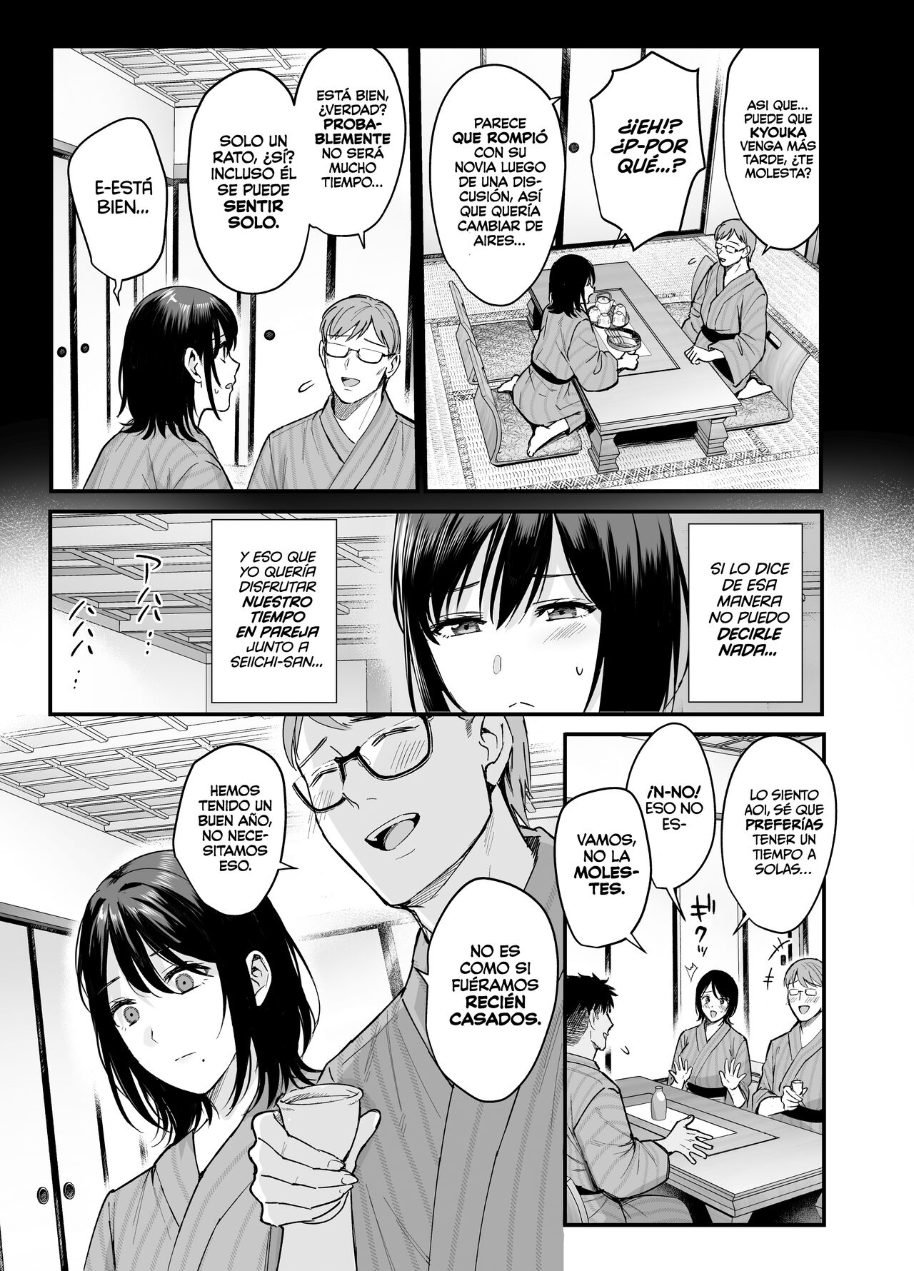 Mesunoyado ~Tsuma wa Midare Kegasareru~ | Posada para Putas ~Esposa Siendo Profanada y Quebrantada~ page 9 full