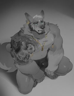 Wolf daddy jerk off