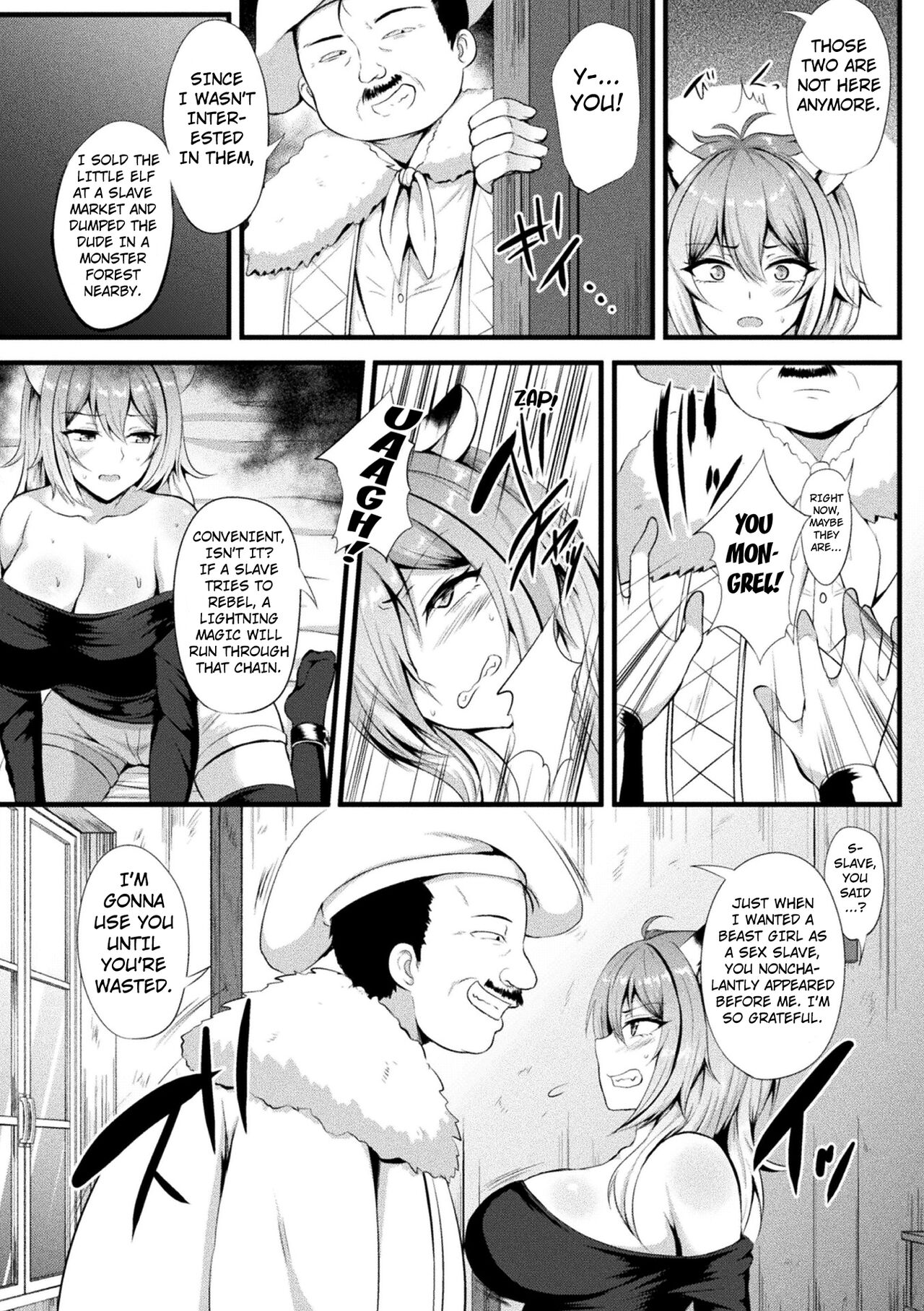 The Captived Beast Girl. Forced Climax by a Slime. page 5 full