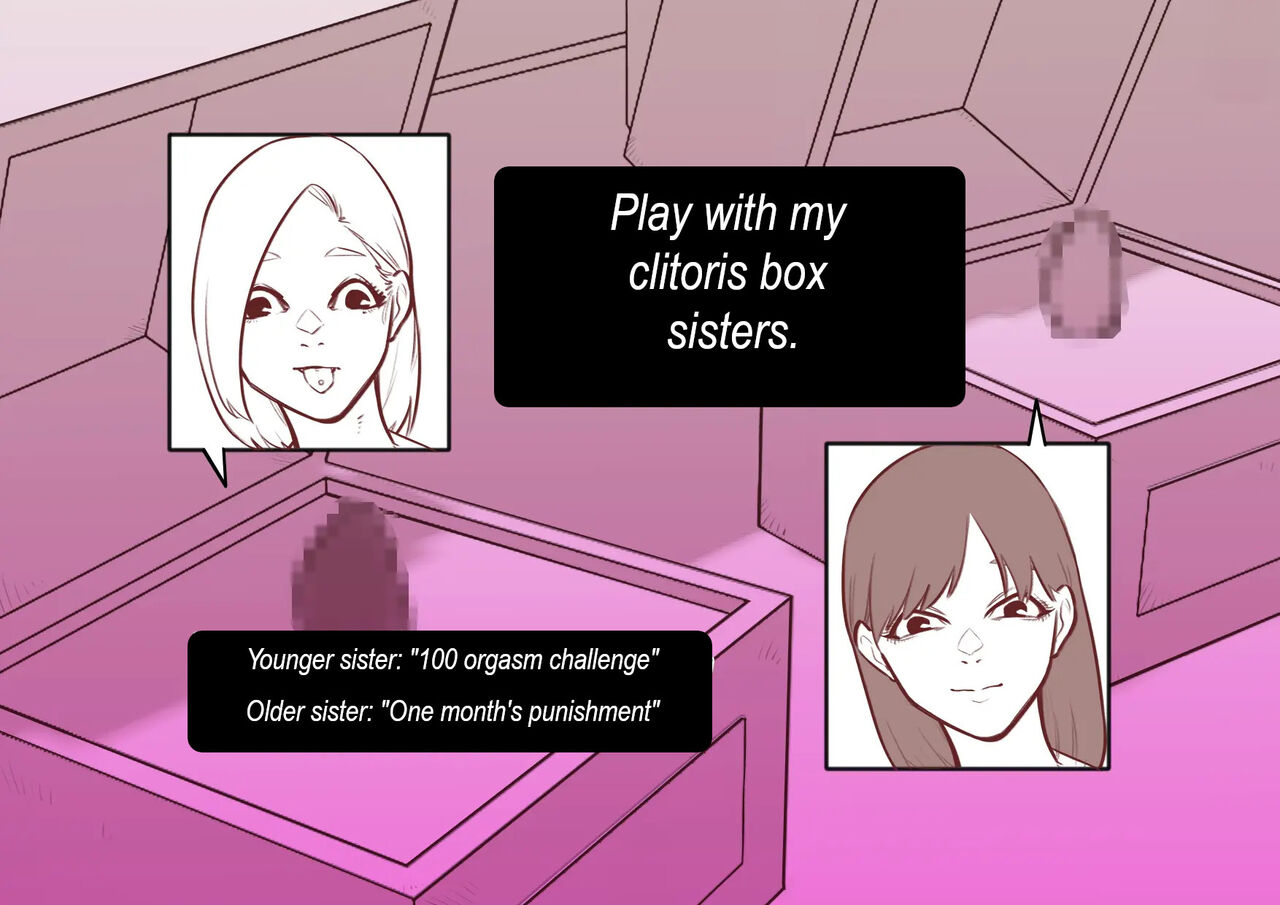 Cli Box ni Batta Onee-chan-tachi no Cli o Ijiri Taosu | Play with my clitoris box sisters. page 1 full