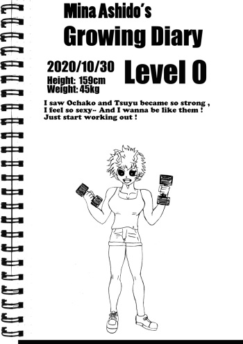 Mina Ashido's growing diaries cover