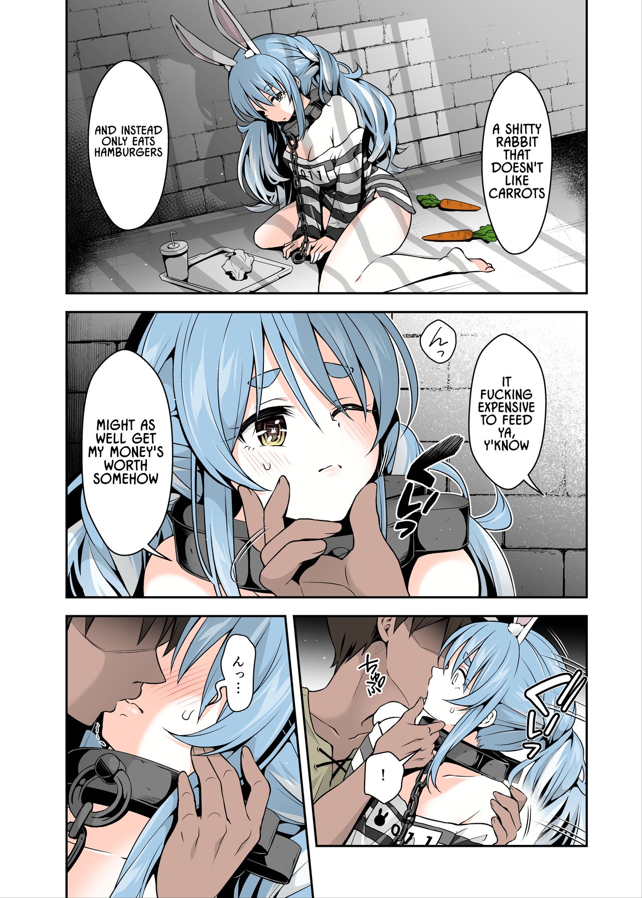 Yasei no Usagi ga Nakama ni Naritasou ni Kochira wo Miteiru "Darkness" | Wild Rabbit Is Looking At You As If It Wants To Be Friends "Darkness" page 4 full