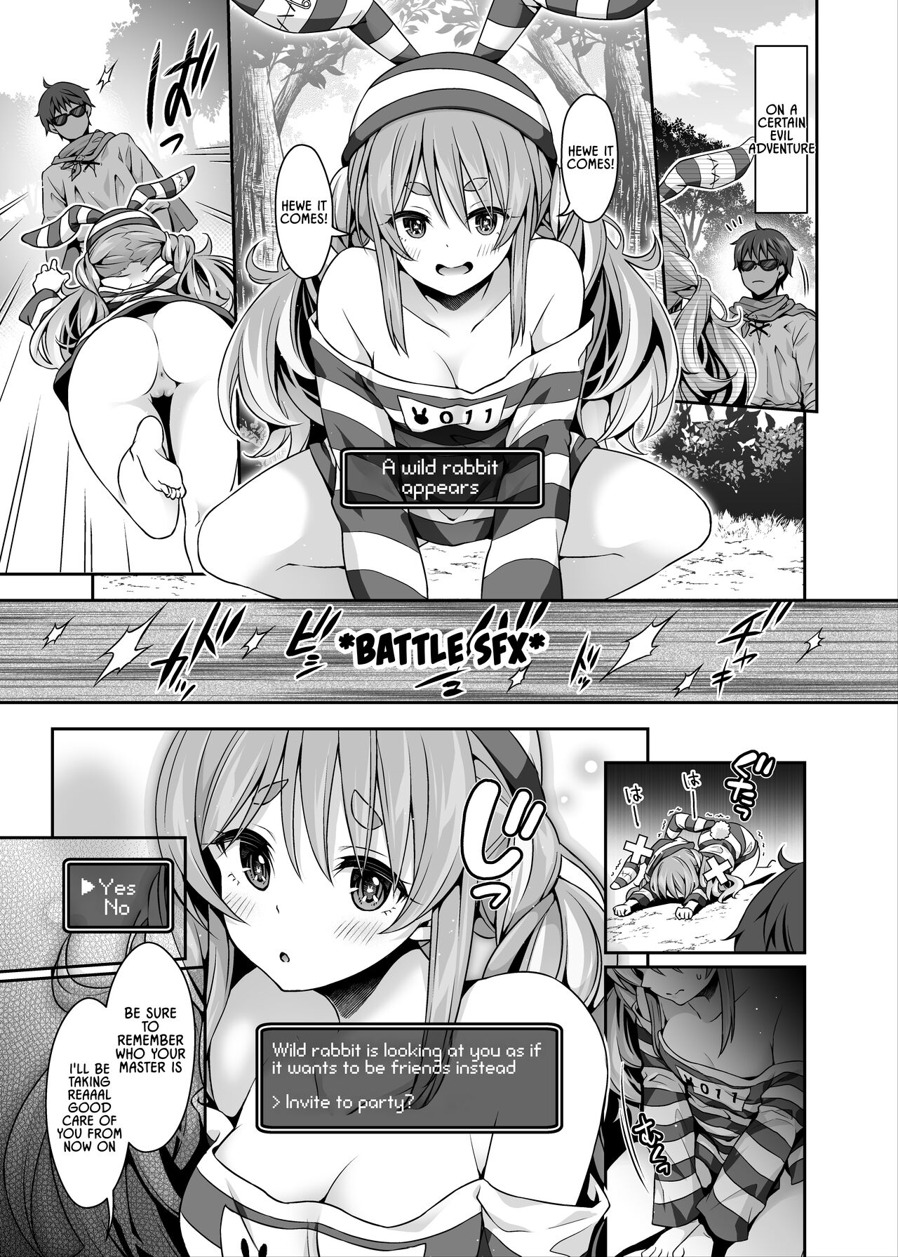 Yasei no Usagi ga Nakama ni Naritasou ni Kochira wo Miteiru "Darkness" | Wild Rabbit Is Looking At You As If It Wants To Be Friends "Darkness" page 3 full
