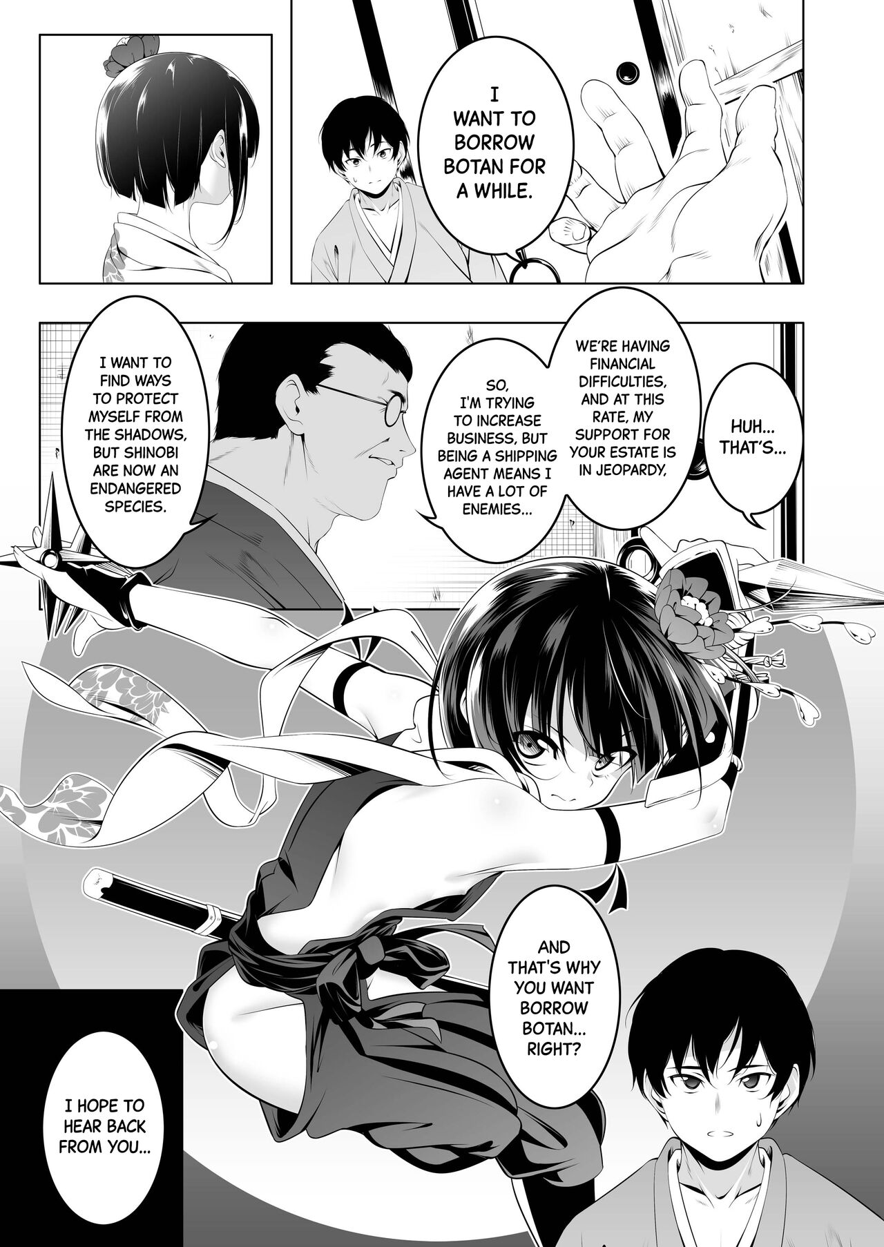 Koushoku no Chuugi Kunoichi Botan | Lustfully Loyal Kunoichi Botan page 10 full