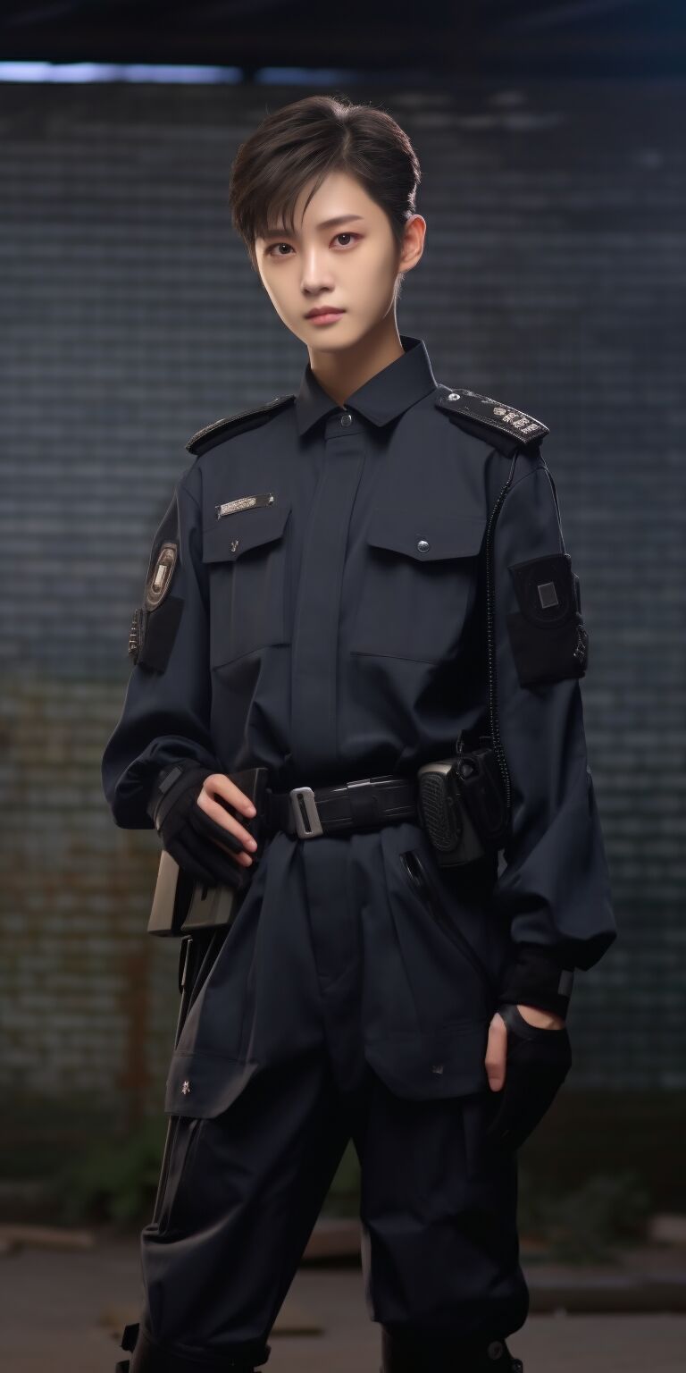 Handsome Police Girl Hyper realistic page 6 full