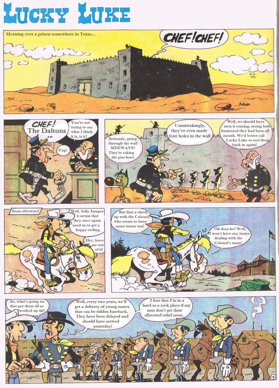 Lucky Luke "What a drag" page 1 full