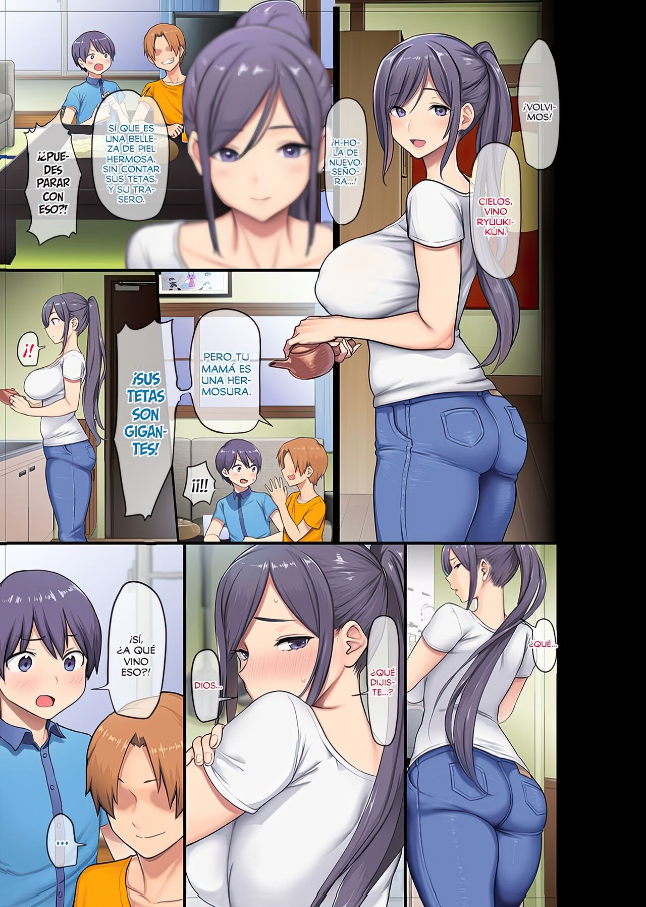 Kyonyuu Miboujin to Musuko no Waruui Otomodachi Honpen Rensai page 4 full