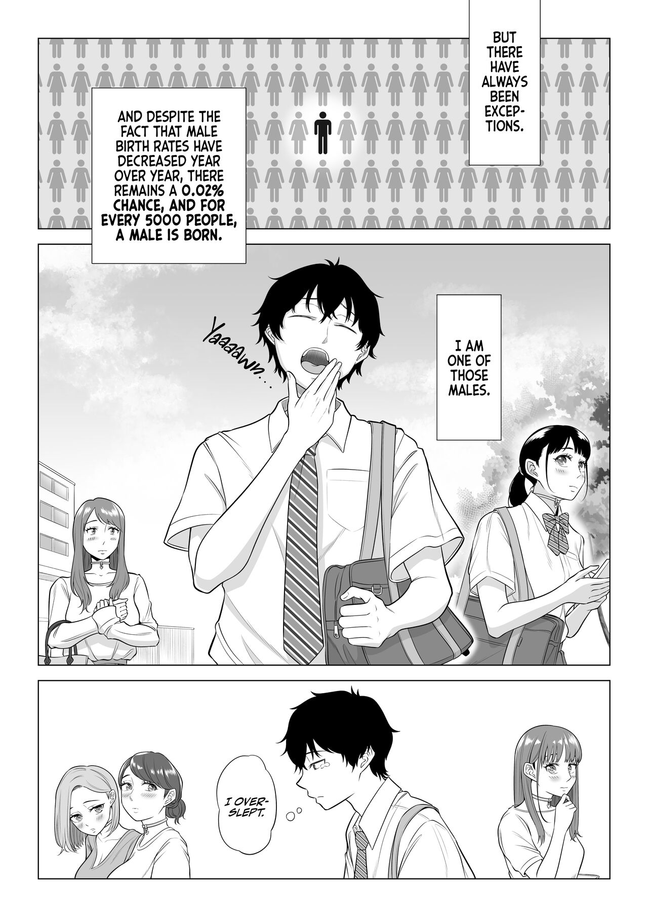 Dansei ga Kyokutan ni Sukunai Kono Sekai de wa, Seishi wa Kichou na Shigen desu. | In a World Where Men Are Scarce, Sperm Is a Precious Resource. page 4 full