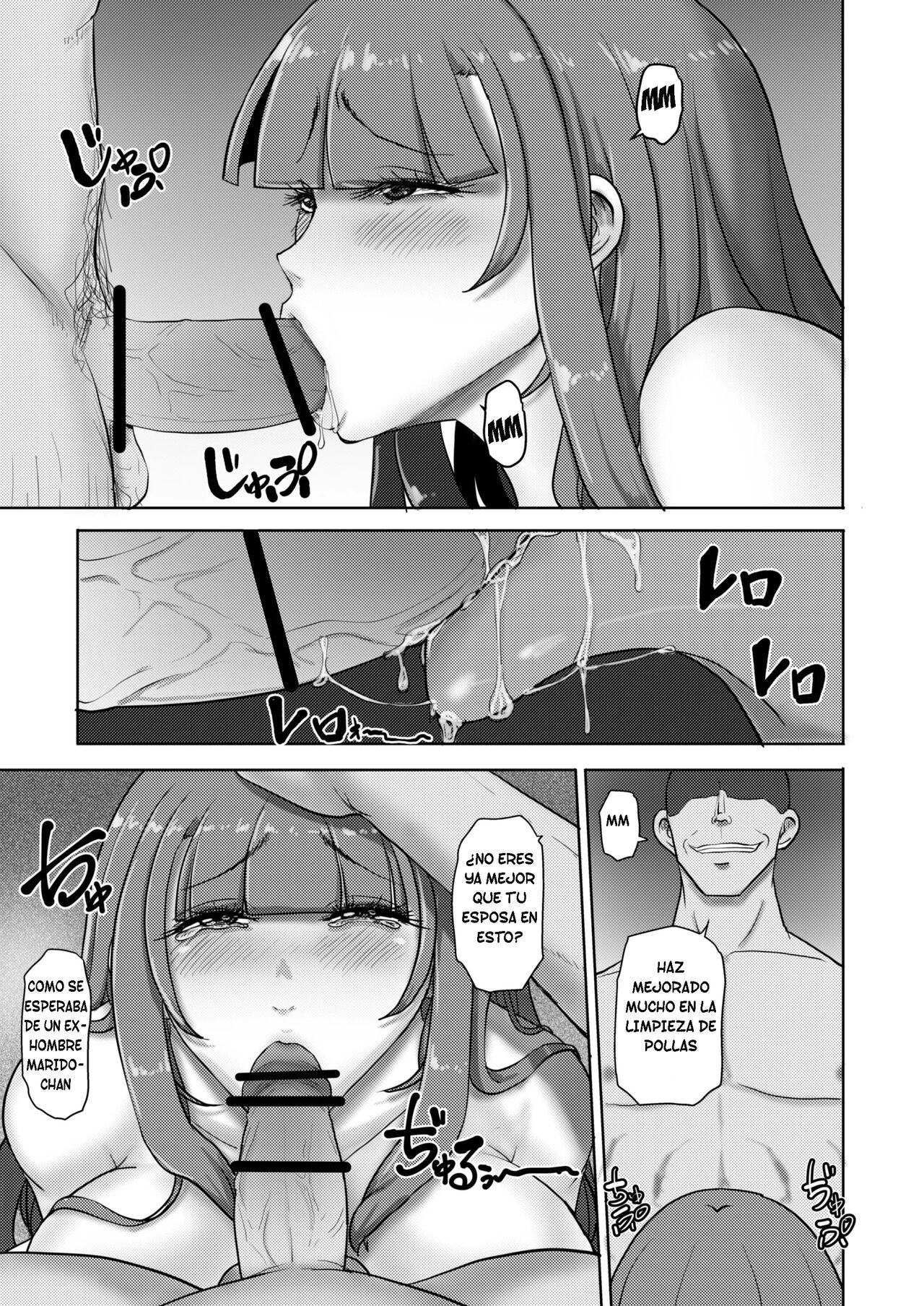 Nyotaika Netorare Fuufu ~ Nyotaika sareta Otto wa Aisuru Tsuma o Netotta Chinpo ni Otosareru | Marido feminizado engaña a su esposa page 9 full