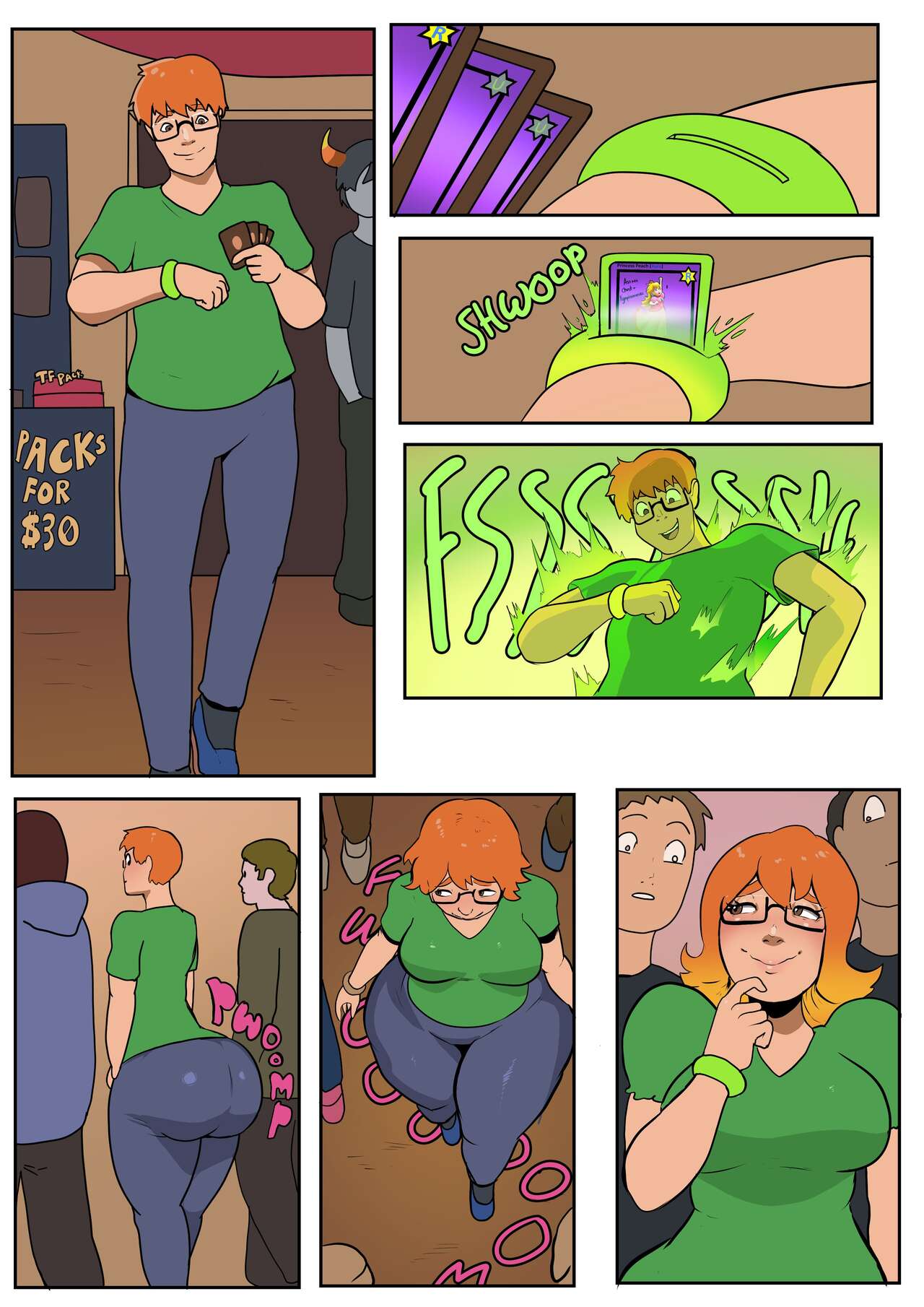 Peach Transformation Comic page 1 full