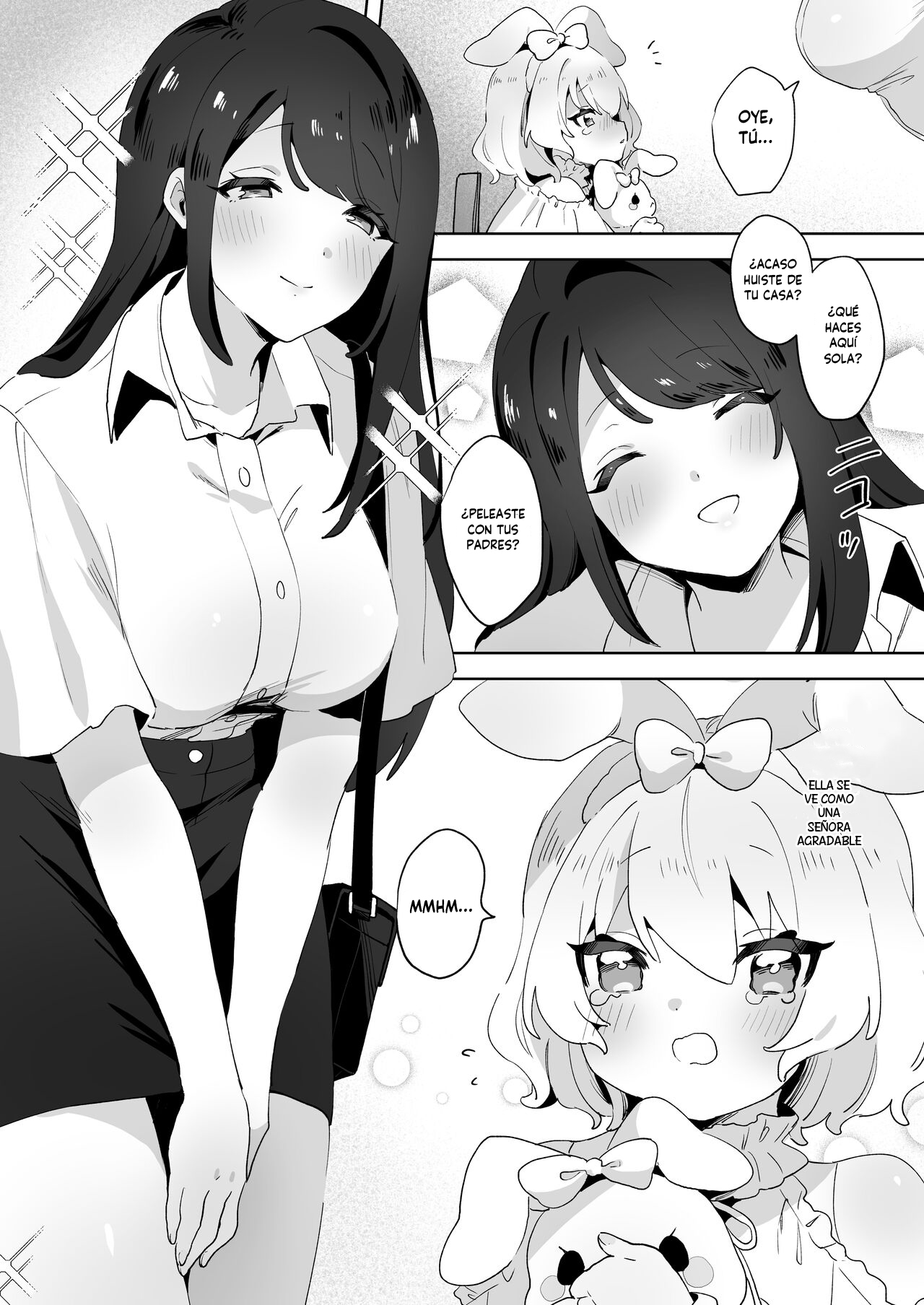 skeb Yuri Ecchi Manga | Runaway Loli and the Futanari Onee-san page 2 full