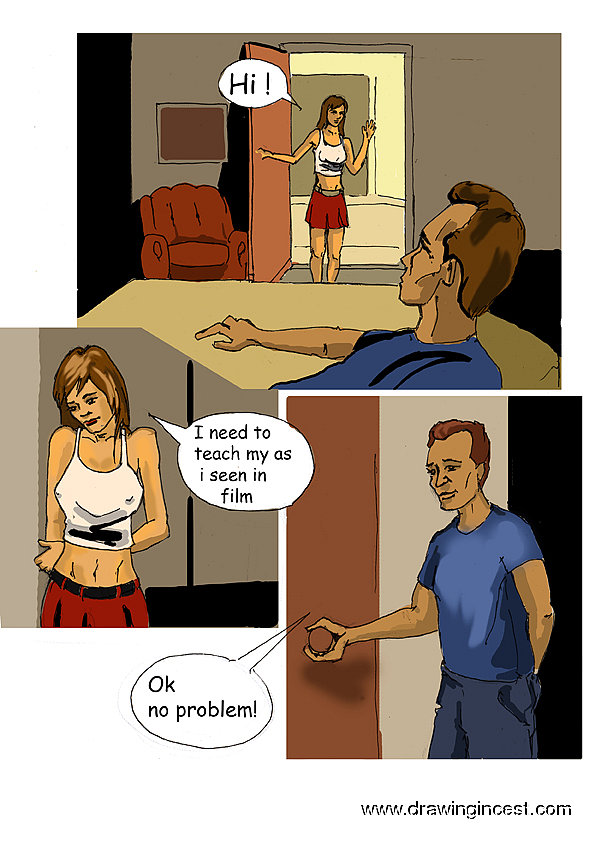 Father gives some lessons to his daughter after erotic film page 9 full