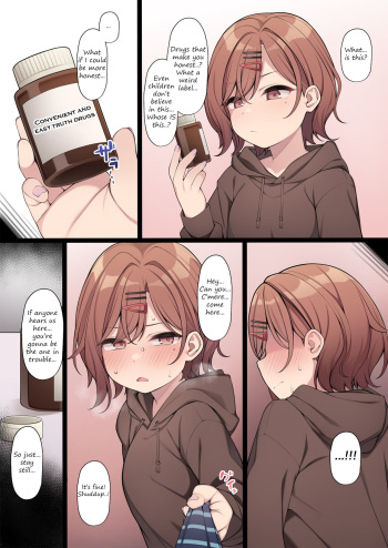 Madoka-chan makes use of a convenient bottle of medicine cover