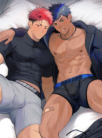 77 啓太とレオ + 78 筋トレしながら… cover