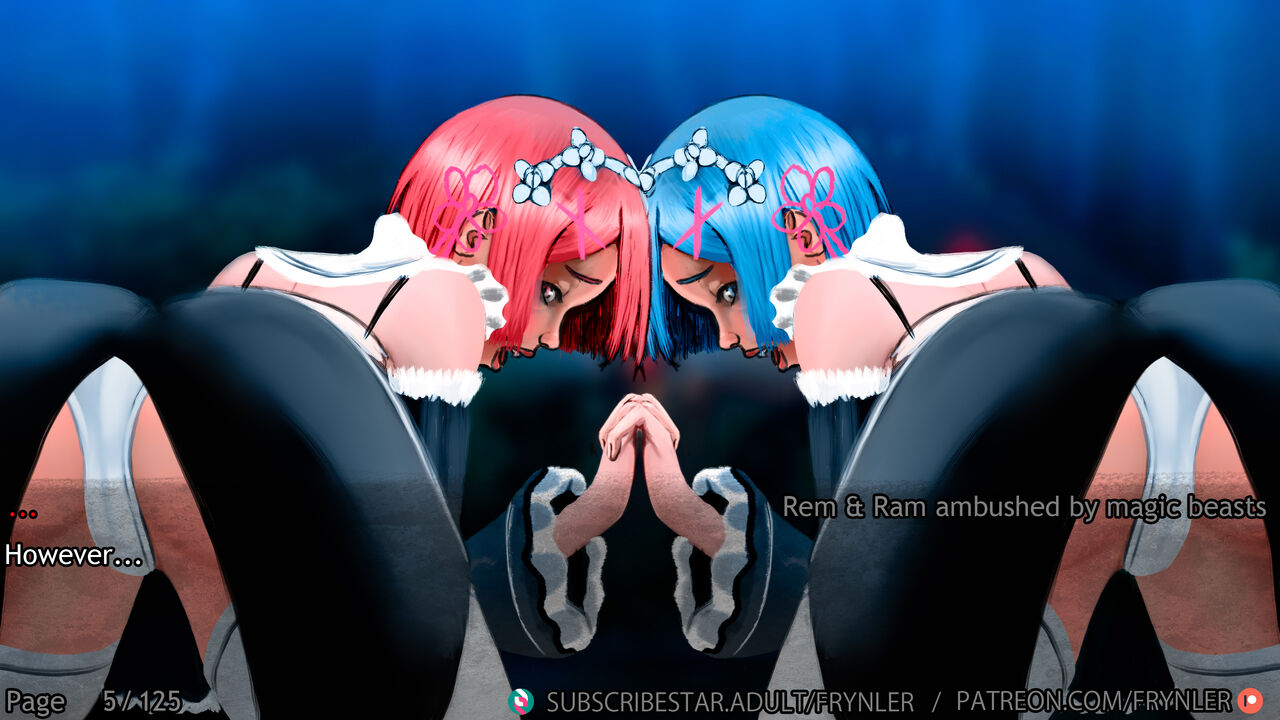 Rem and Ram ambushed by magic beasts page 5 full