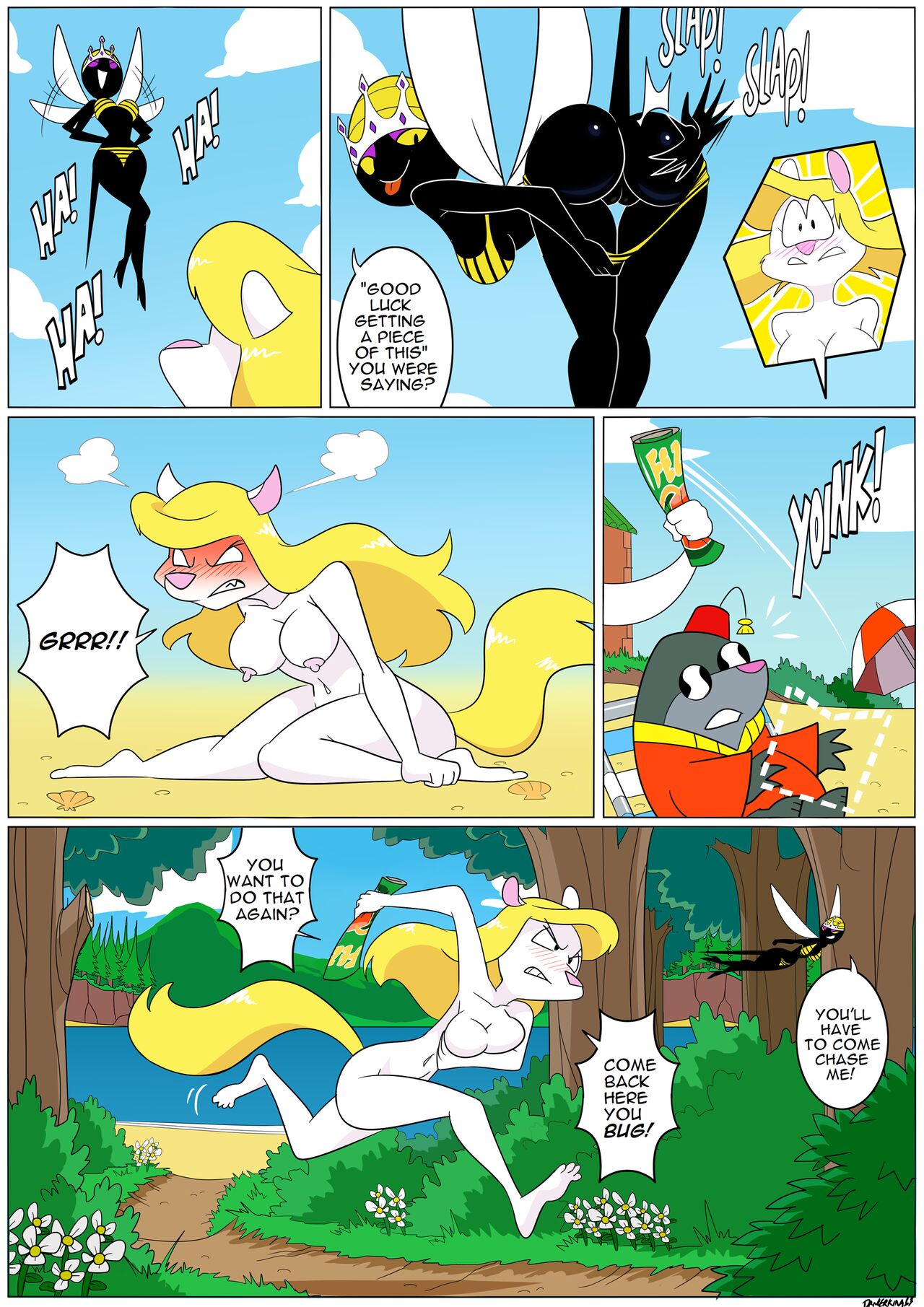 Queen Bea's Beach Fight page 8 full