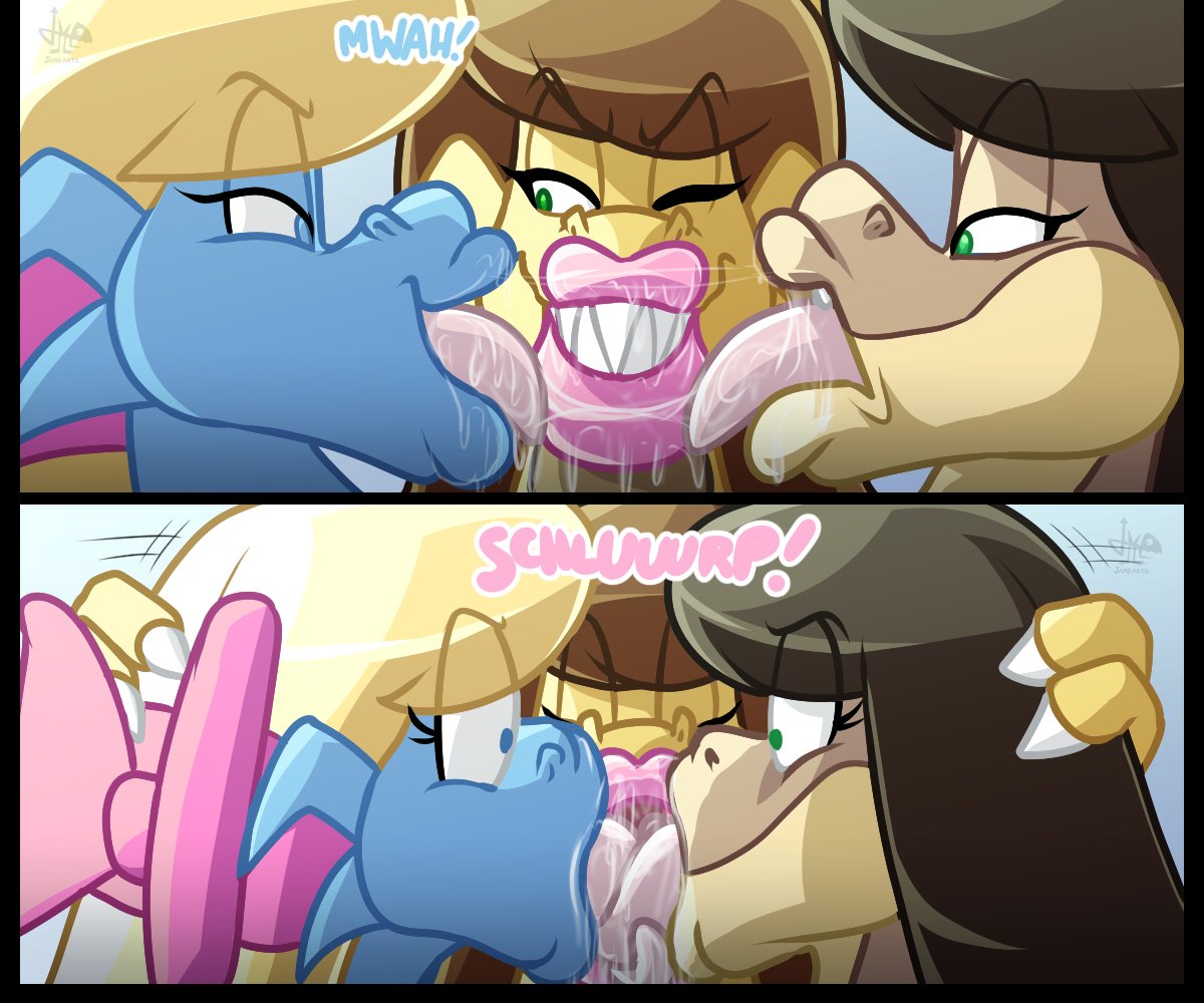 Be mine ...dork!, Three-Way kiss, &amp; Tongue Sucking Ladies page 9 full