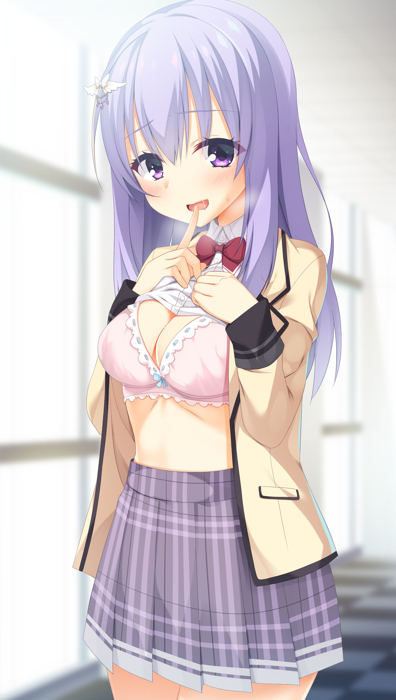 Kotori serving Satoru-kun in the school hallway page 4 full