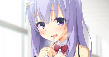Kotori serving Satoru-kun in the school hallway cover