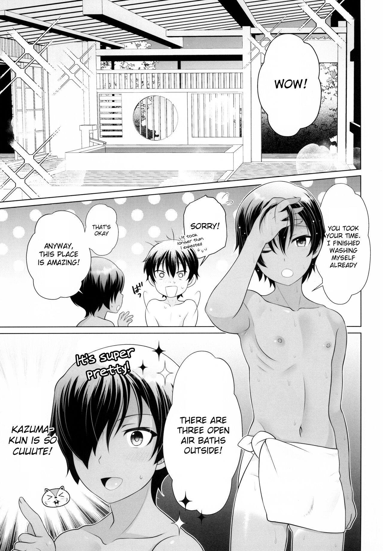 Kazuma-kun to IchaLove Onsen Sex | Flirty-Lovey Onsen Sex with Kazuma-kun page 5 full