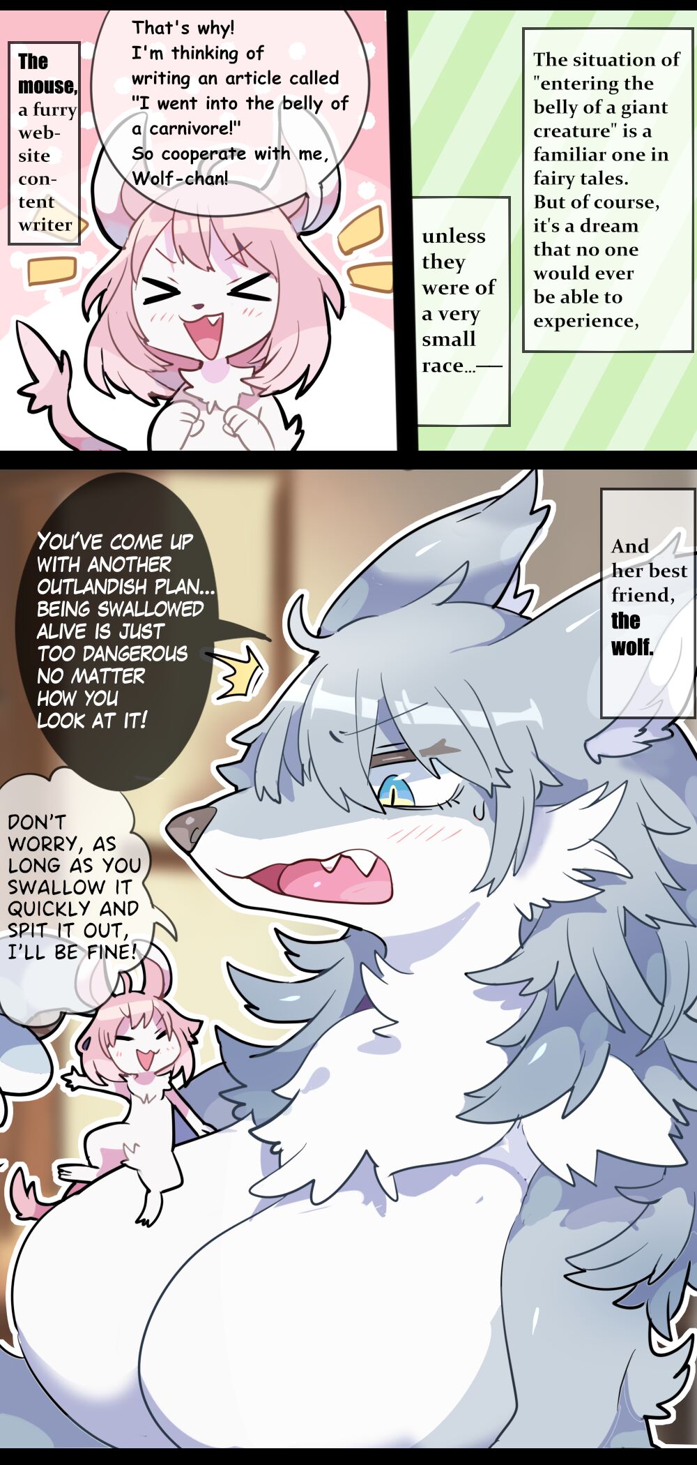 Giant Wolf Girl VORE &amp; GTS page 1 full