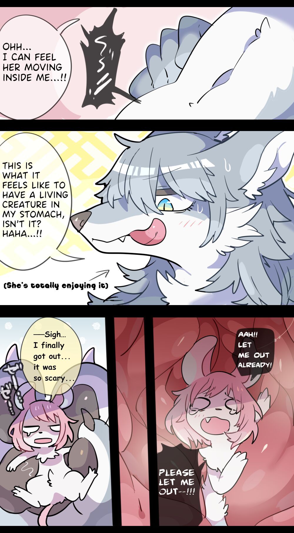 Giant Wolf Girl VORE &amp; GTS page 7 full